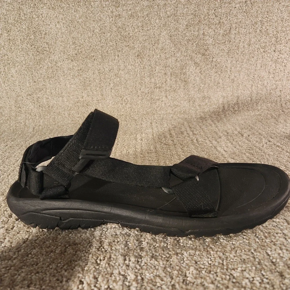 Mens Sandals Size 14 Teva Black Adjustable Straps 1019234 Slip On